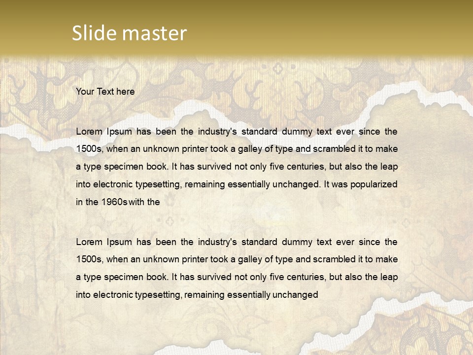 Border Splats Material PowerPoint Template