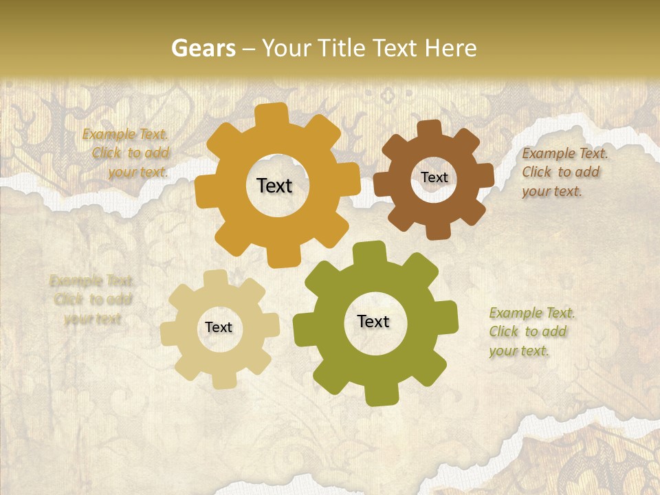 Border Splats Material PowerPoint Template