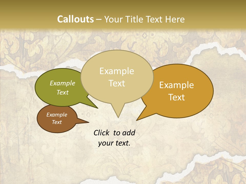 Border Splats Material PowerPoint Template
