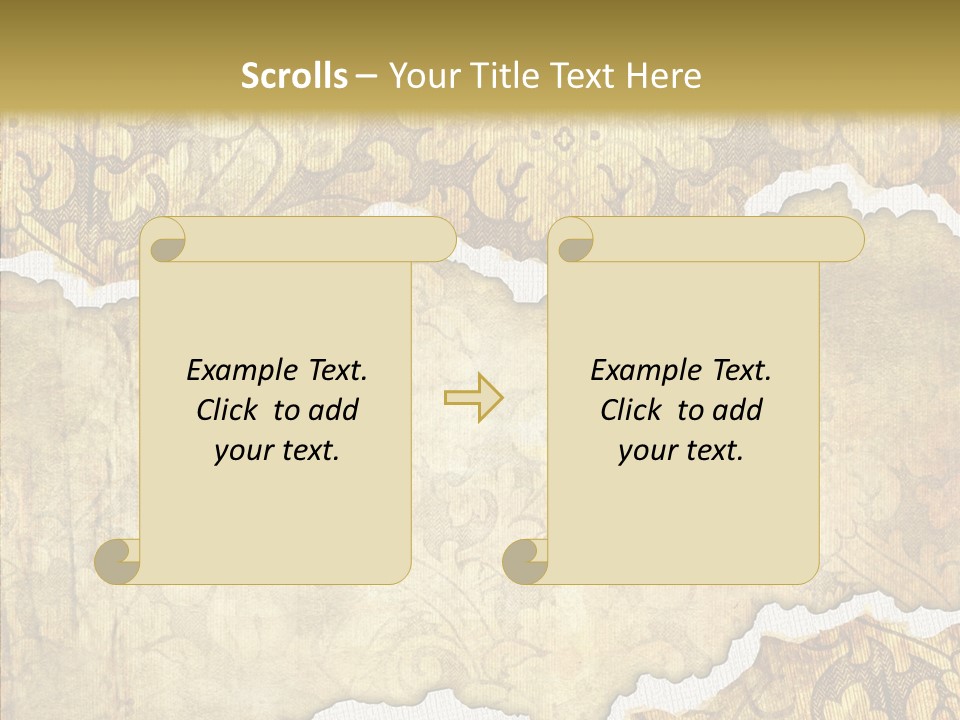 Border Splats Material PowerPoint Template