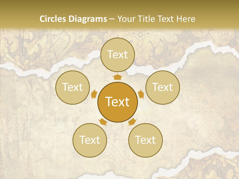 Border Splats Material PowerPoint Template