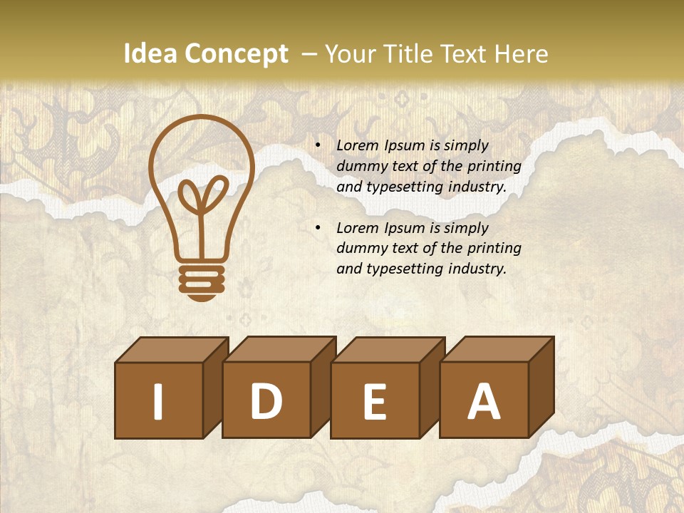 Border Splats Material PowerPoint Template