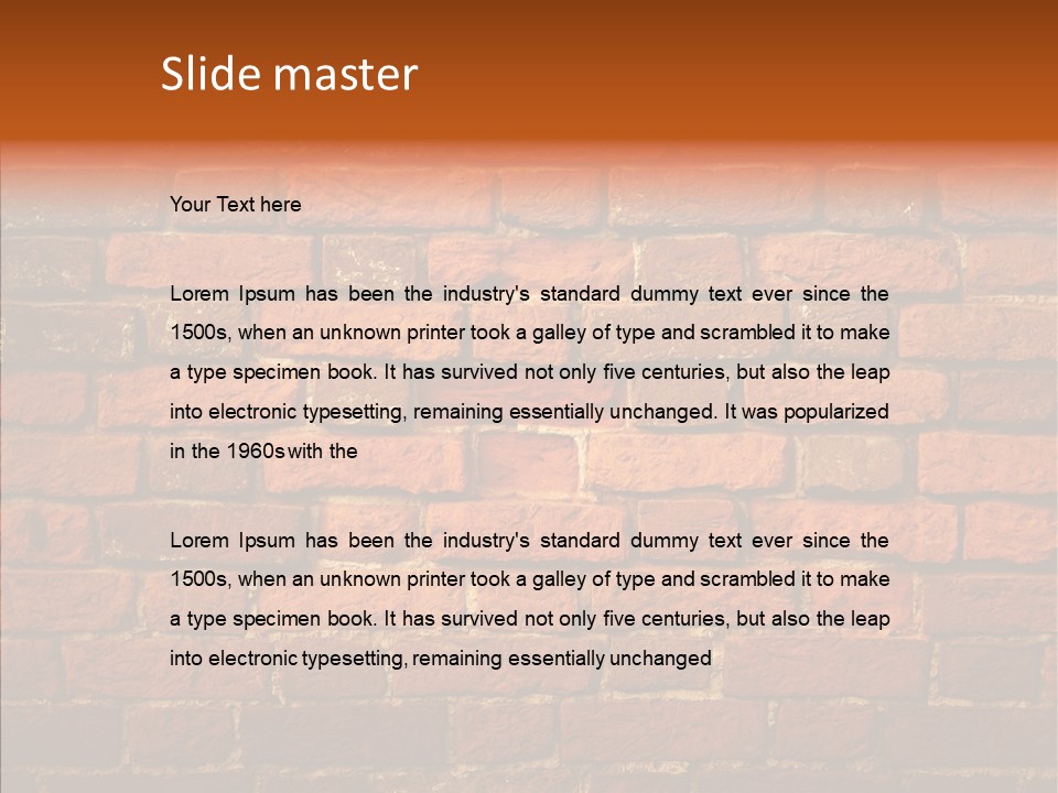 Brown Vertical Red PowerPoint Template