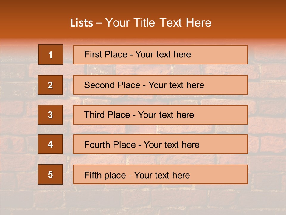Brown Vertical Red PowerPoint Template