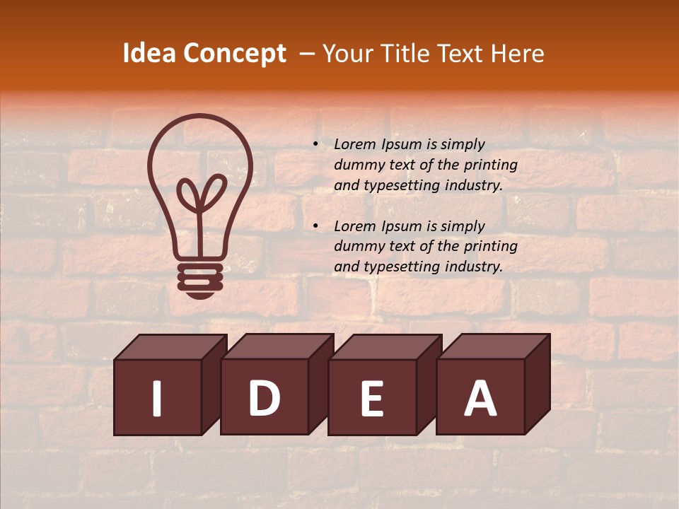 Brown Vertical Red PowerPoint Template