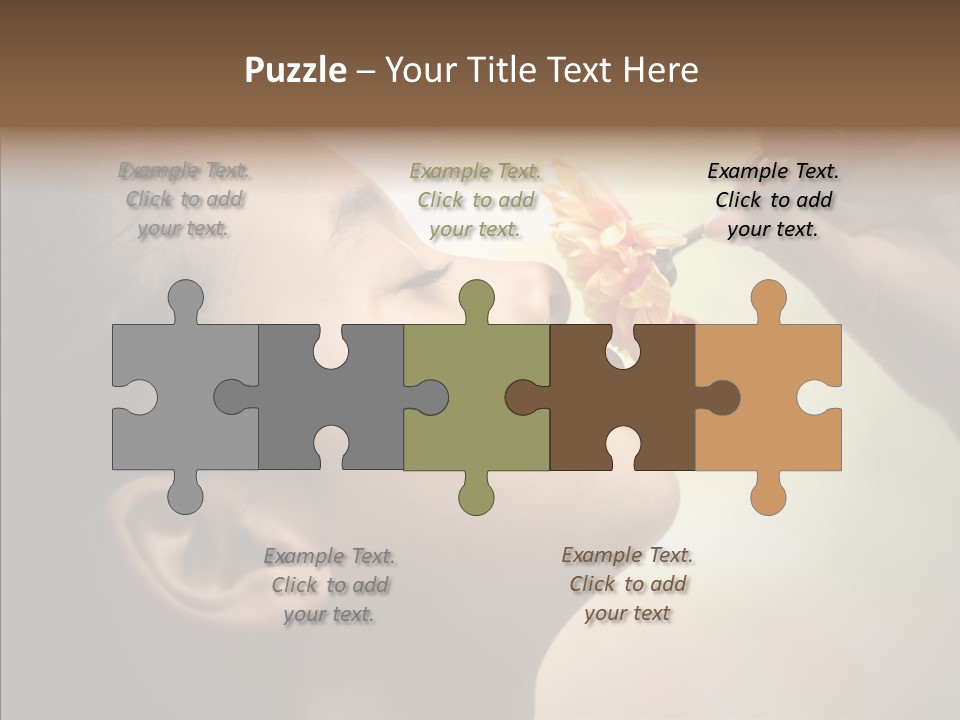 Pick Childhood Flower PowerPoint Template