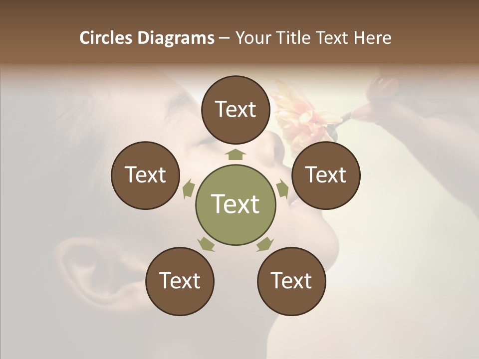 Pick Childhood Flower PowerPoint Template