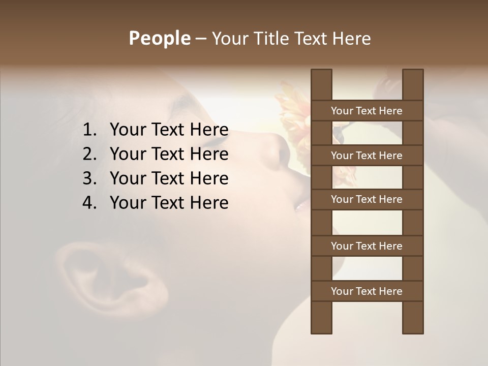 Pick Childhood Flower PowerPoint Template