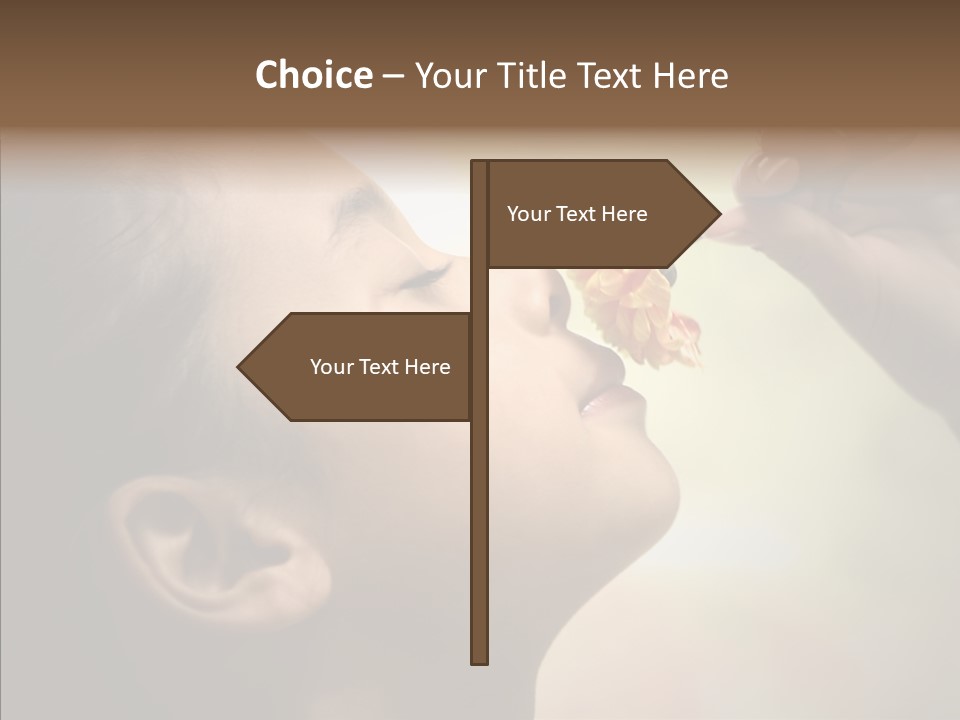 Pick Childhood Flower PowerPoint Template