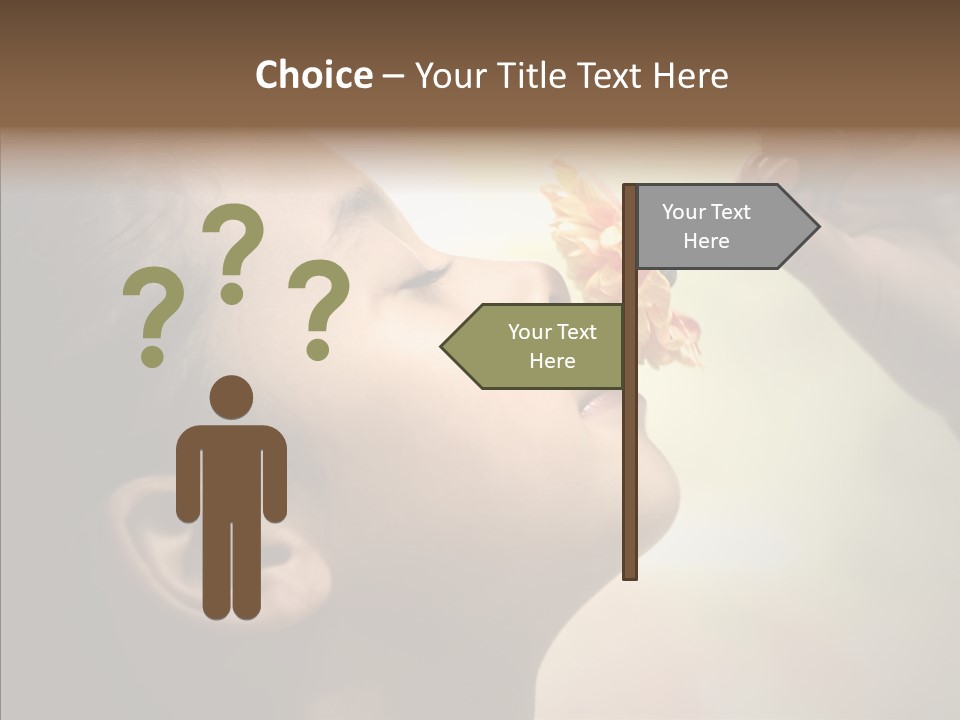 Pick Childhood Flower PowerPoint Template