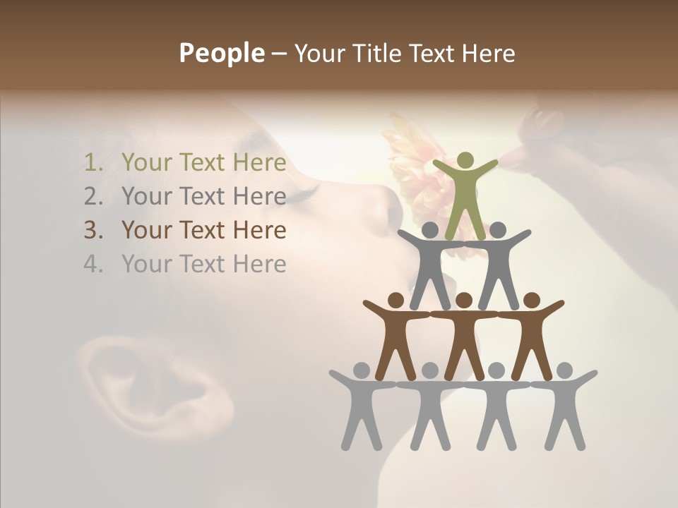 Pick Childhood Flower PowerPoint Template