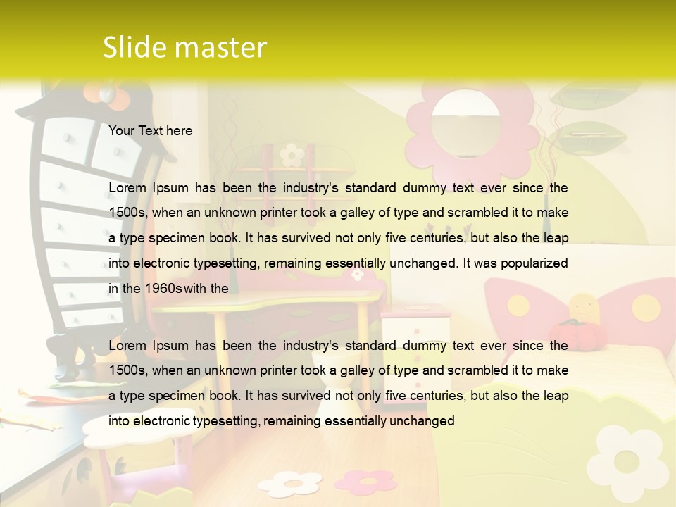 Interior Fun Bright PowerPoint Template