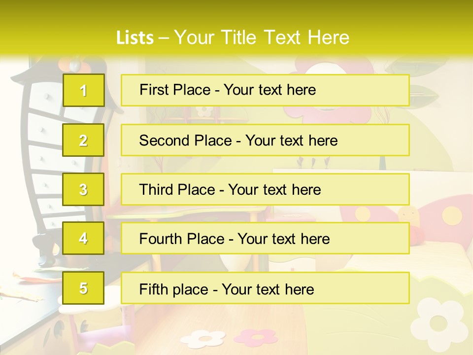 Interior Fun Bright PowerPoint Template