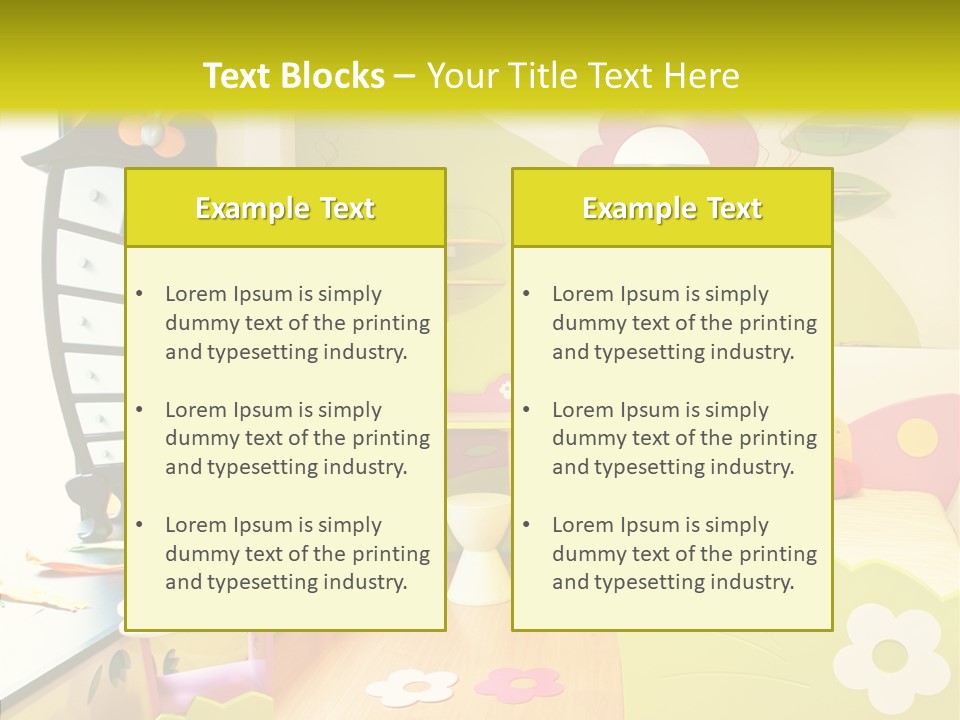 Interior Fun Bright PowerPoint Template
