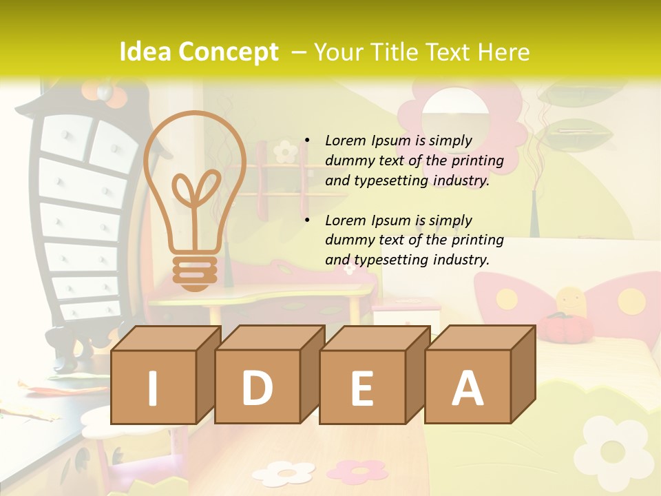 Interior Fun Bright PowerPoint Template