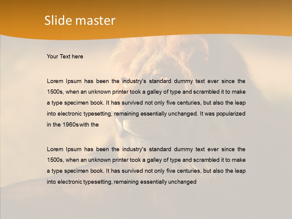 Wildlife Sunny Predatory PowerPoint Template