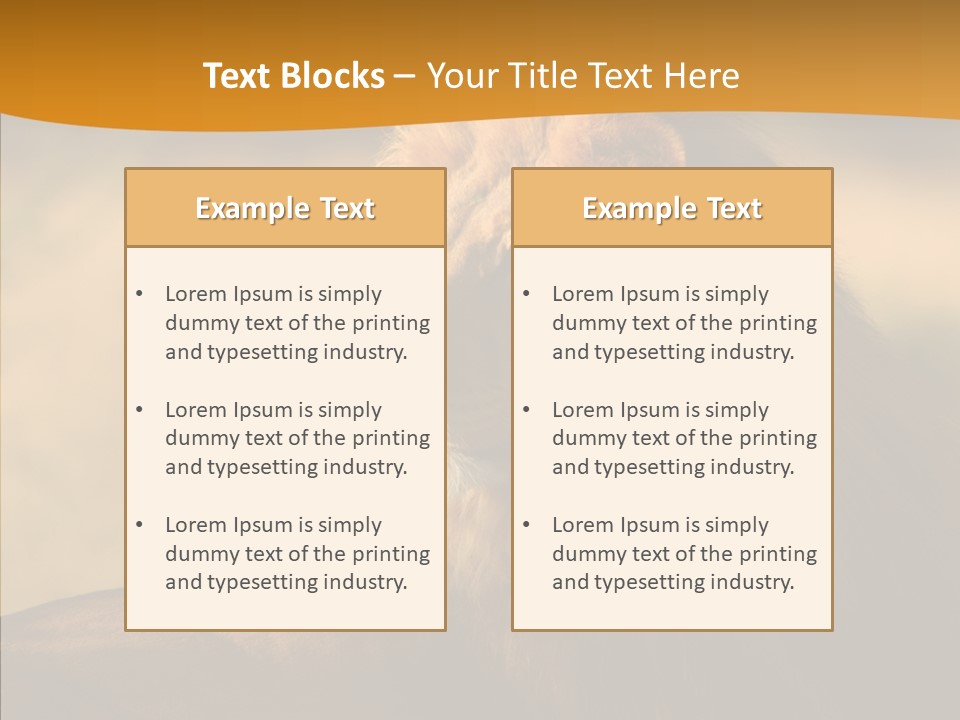 Wildlife Sunny Predatory PowerPoint Template