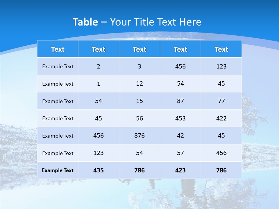 Seasonal Freeze Season PowerPoint Template