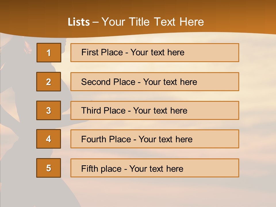 Runner  Sun PowerPoint Template
