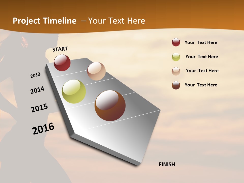 Runner  Sun PowerPoint Template