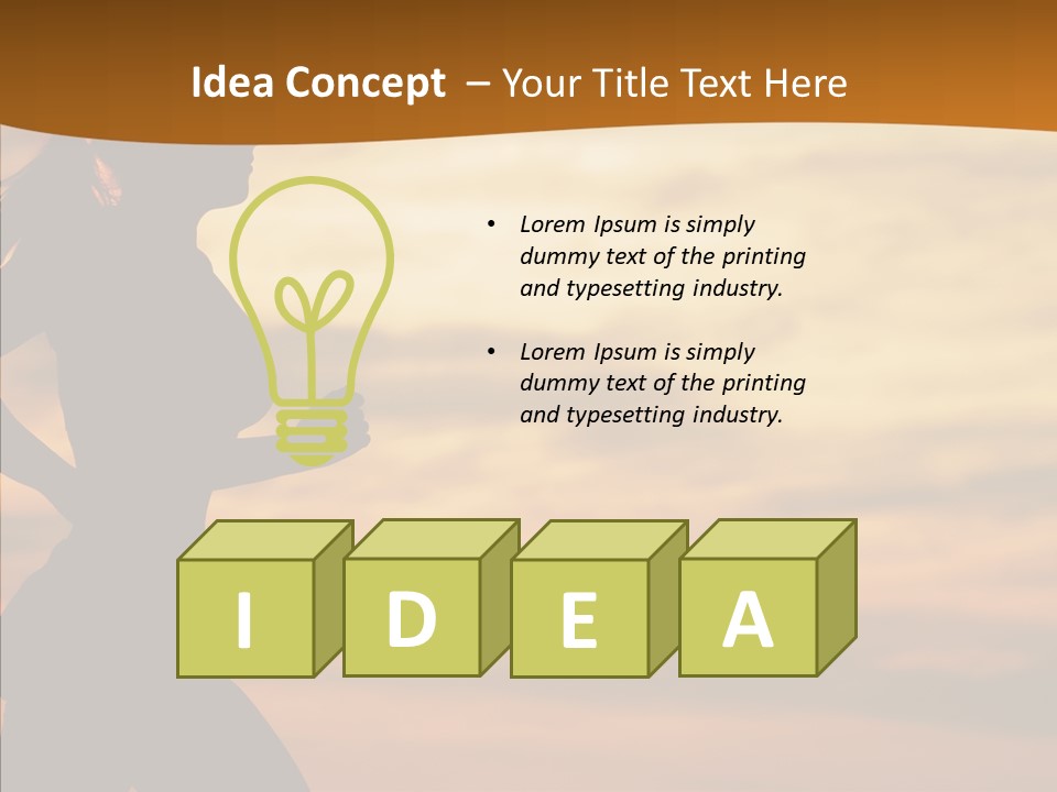 Runner  Sun PowerPoint Template