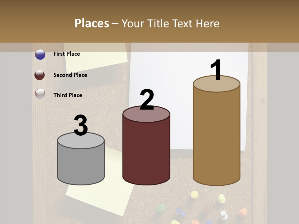 Pushpin Isolated Blank PowerPoint Template