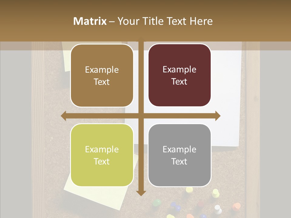 Pushpin Isolated Blank PowerPoint Template