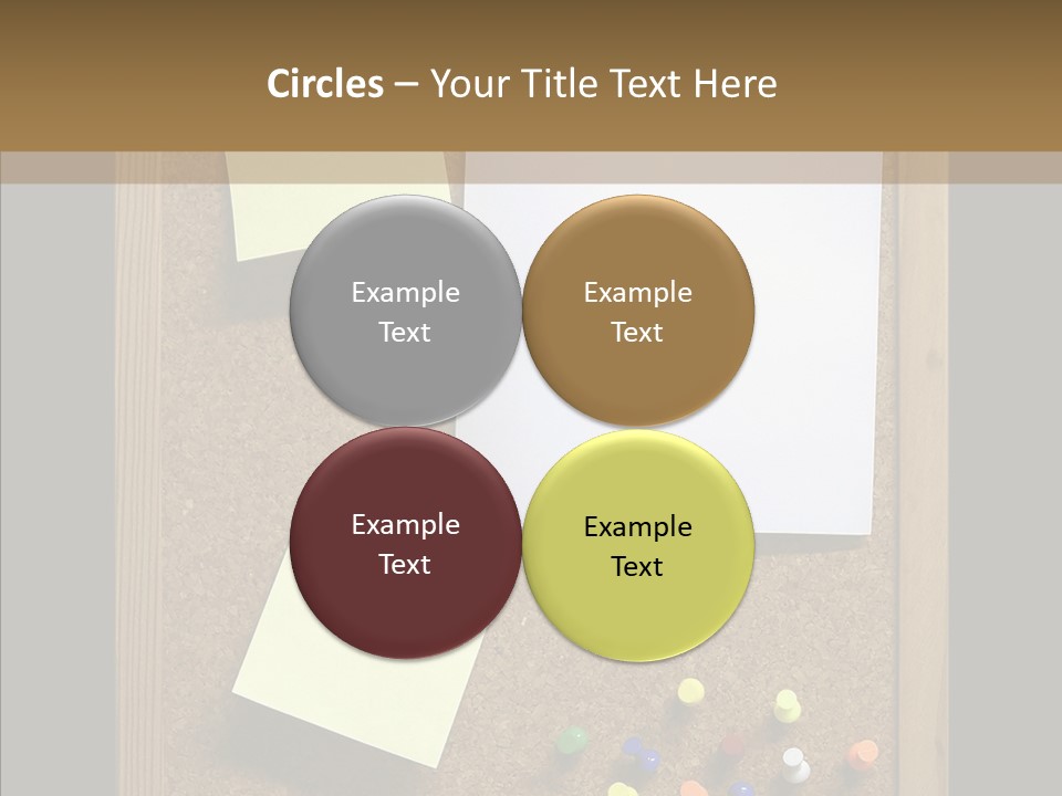 Pushpin Isolated Blank PowerPoint Template