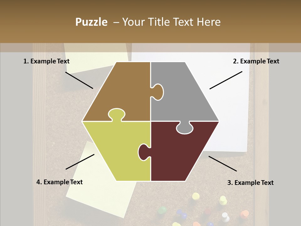 Pushpin Isolated Blank PowerPoint Template