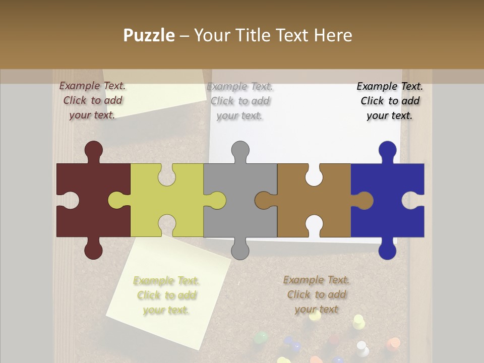 Pushpin Isolated Blank PowerPoint Template