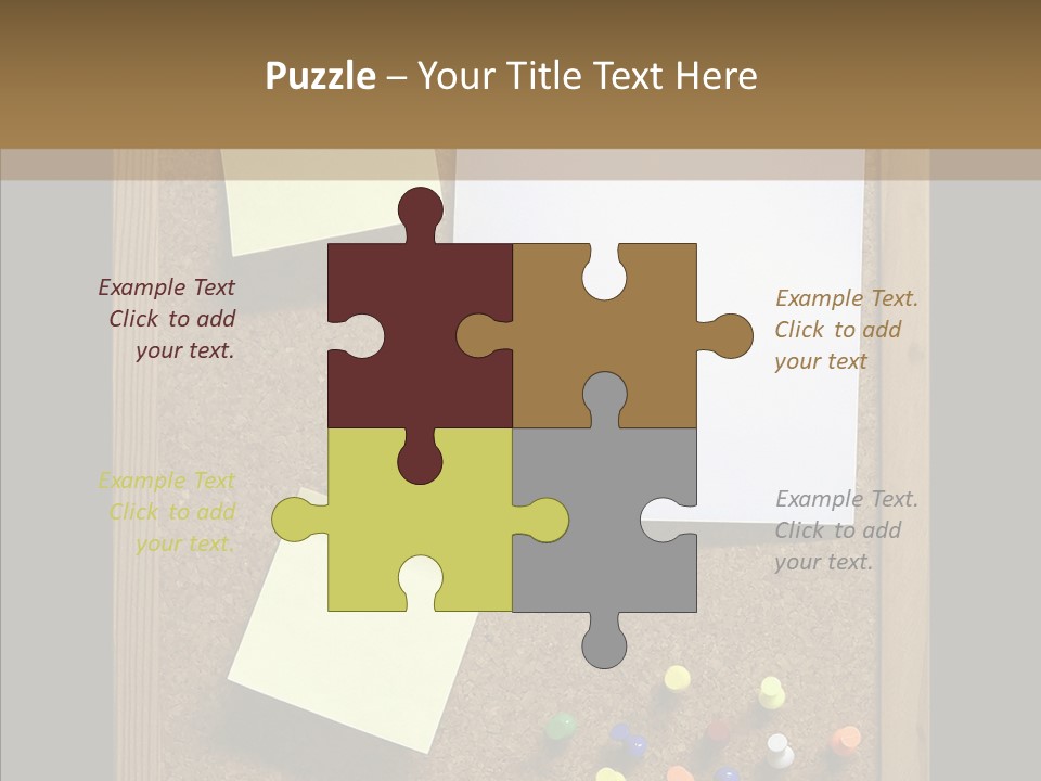 Pushpin Isolated Blank PowerPoint Template