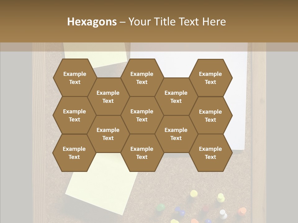 Pushpin Isolated Blank PowerPoint Template