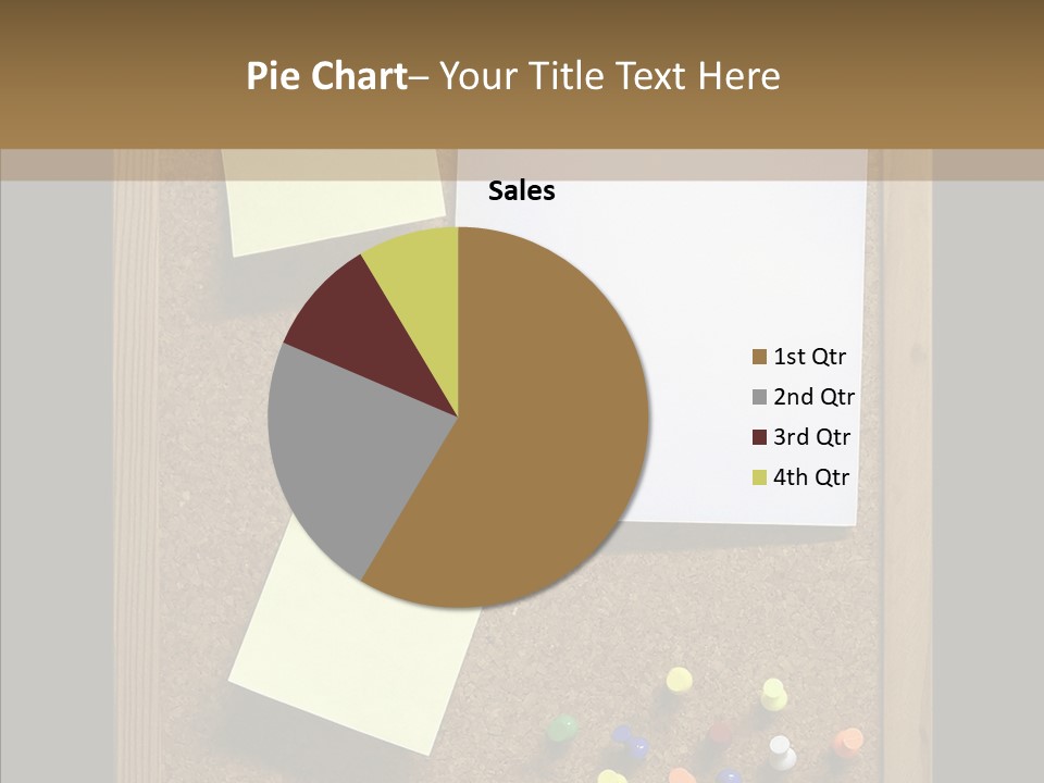 Pushpin Isolated Blank PowerPoint Template