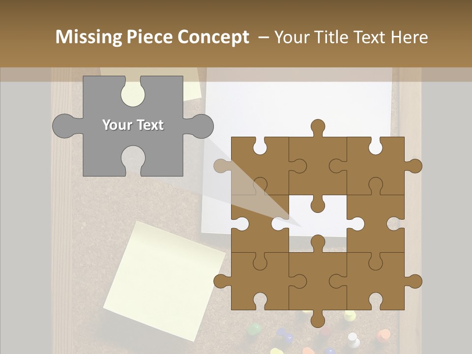 Pushpin Isolated Blank PowerPoint Template