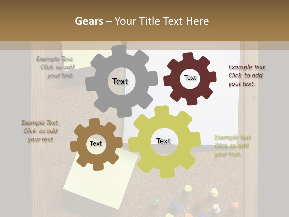 Pushpin Isolated Blank PowerPoint Template