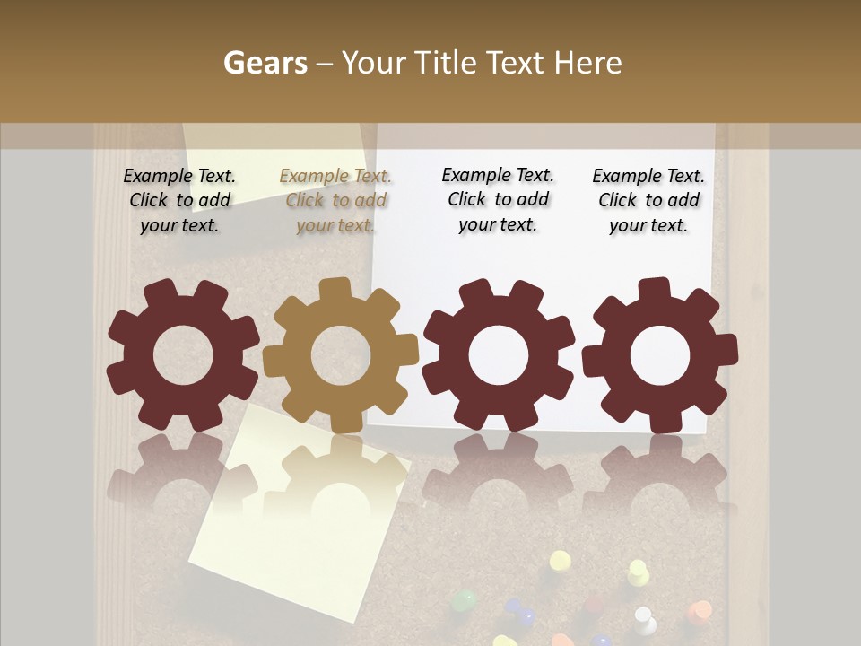 Pushpin Isolated Blank PowerPoint Template