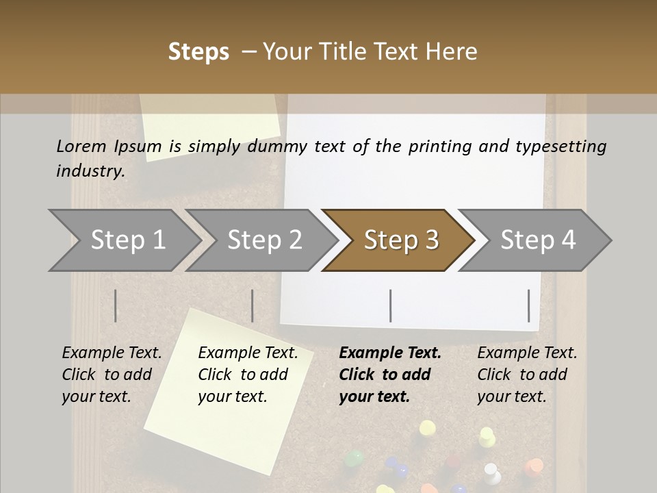 Pushpin Isolated Blank PowerPoint Template