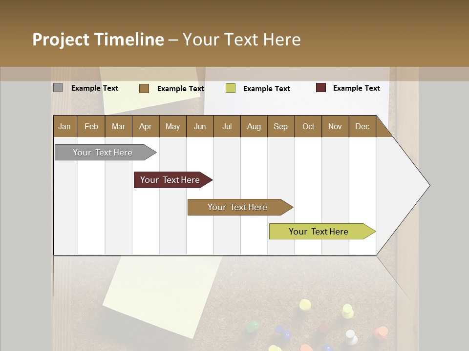Pushpin Isolated Blank PowerPoint Template