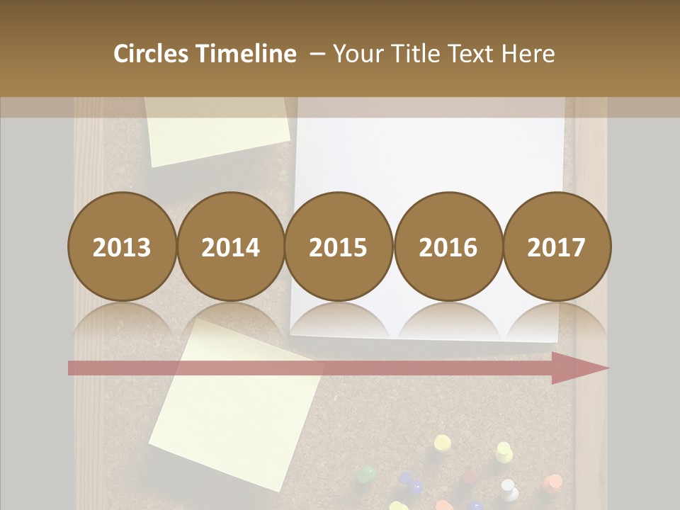 Pushpin Isolated Blank PowerPoint Template