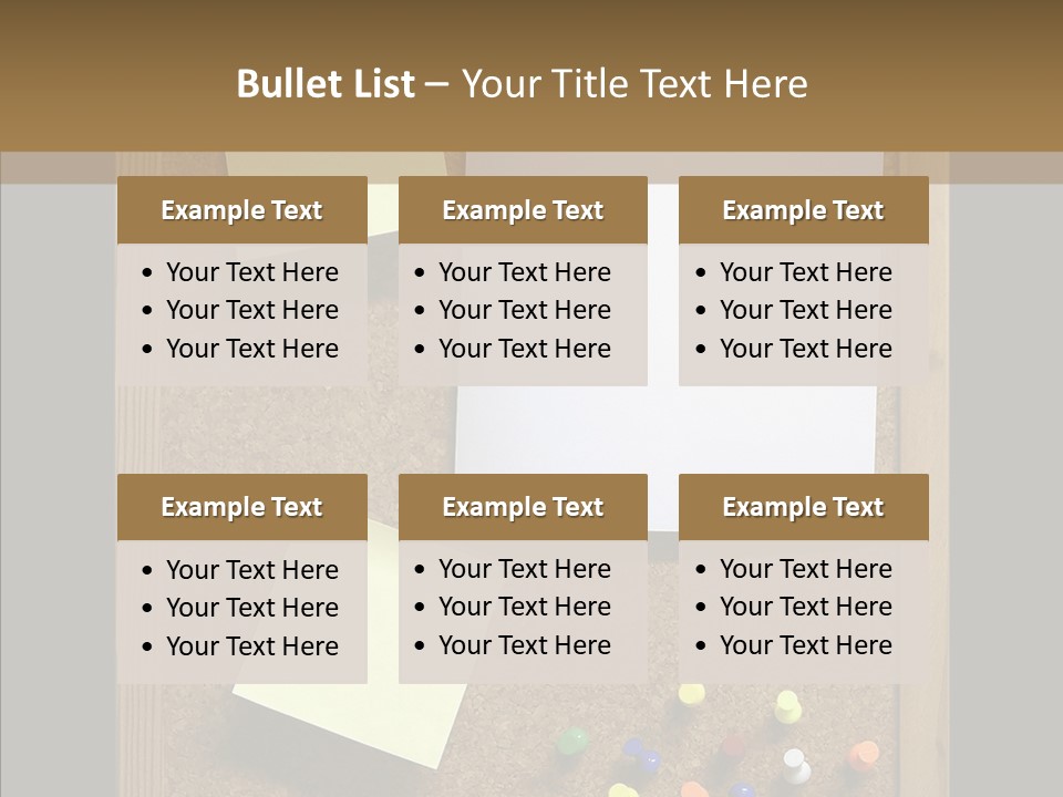 Pushpin Isolated Blank PowerPoint Template