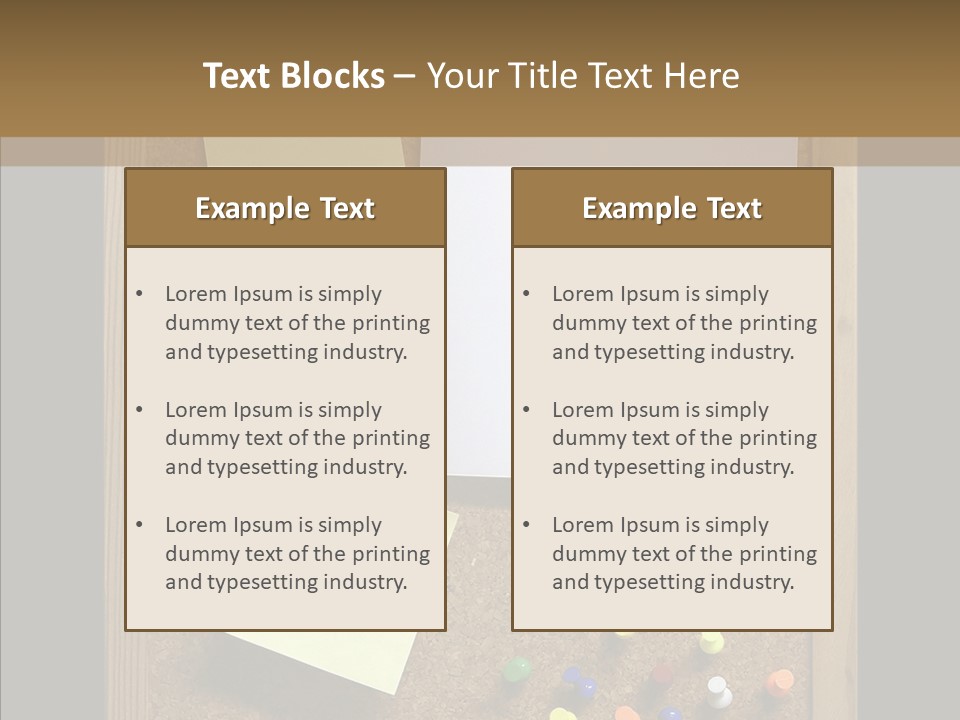 Pushpin Isolated Blank PowerPoint Template