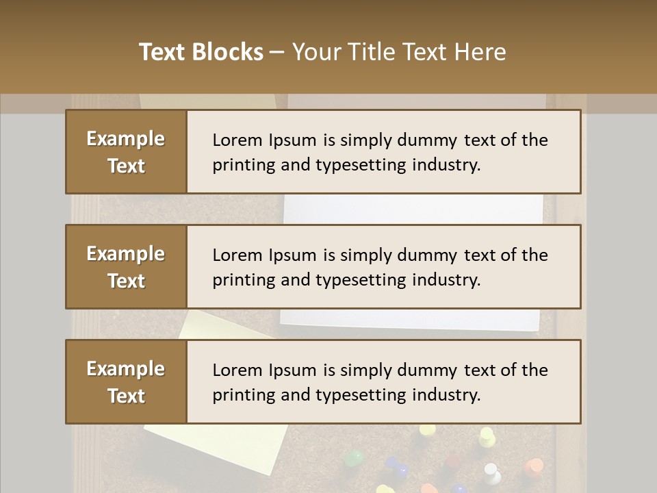 Pushpin Isolated Blank PowerPoint Template