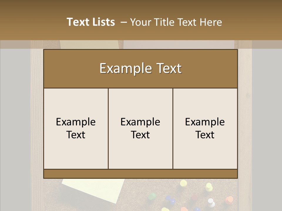 Pushpin Isolated Blank PowerPoint Template