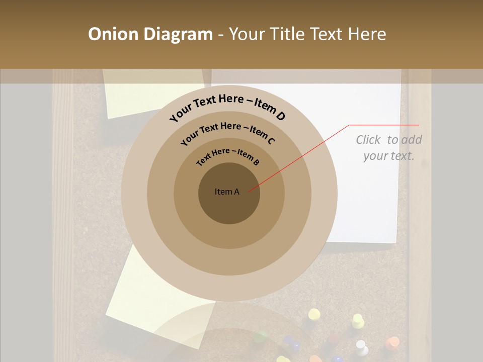 Pushpin Isolated Blank PowerPoint Template