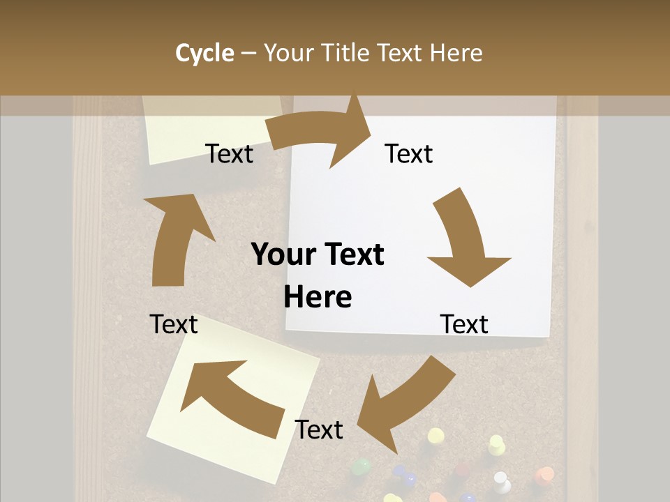 Pushpin Isolated Blank PowerPoint Template