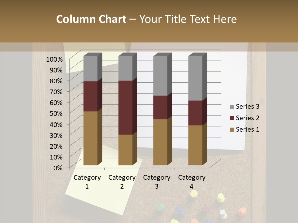 Pushpin Isolated Blank PowerPoint Template