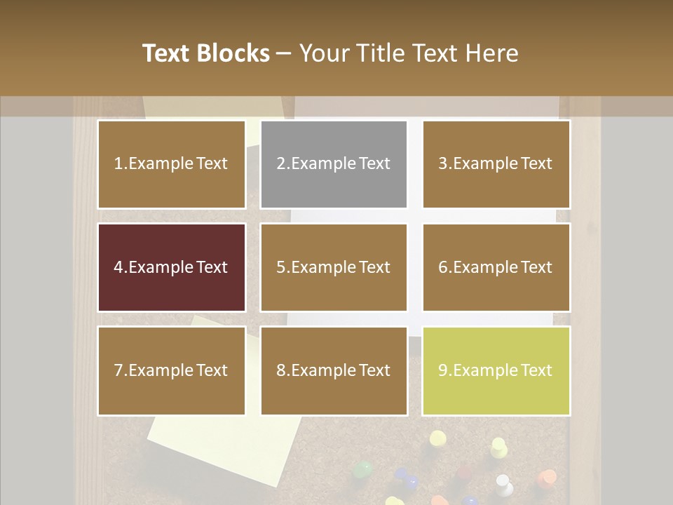 Pushpin Isolated Blank PowerPoint Template