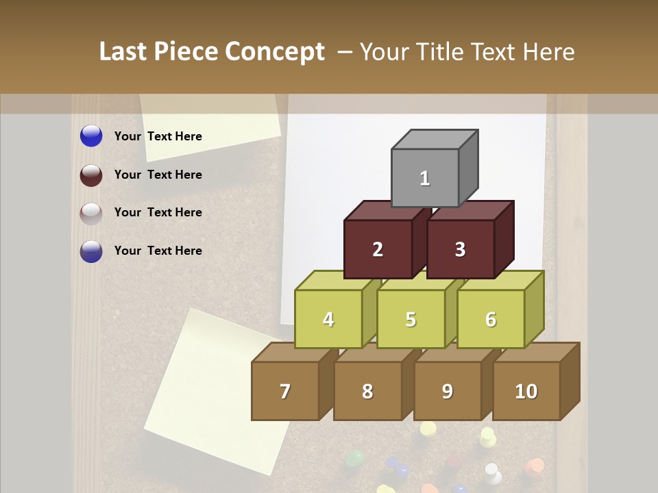 Pushpin Isolated Blank PowerPoint Template