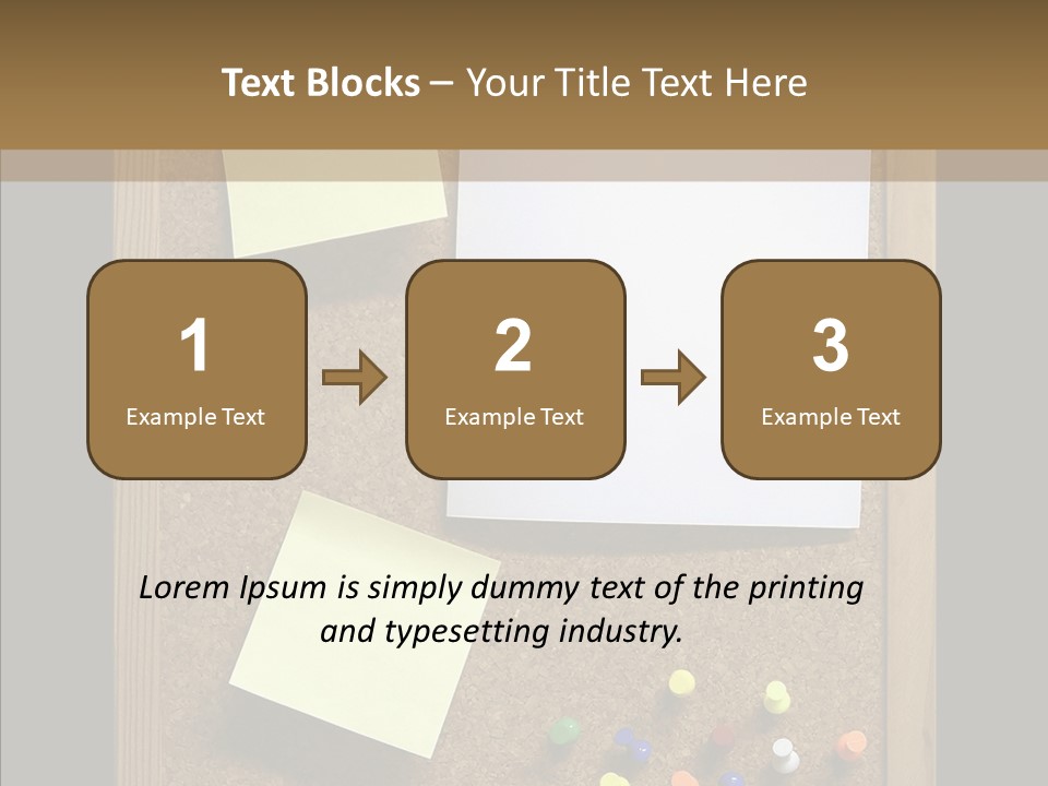 Pushpin Isolated Blank PowerPoint Template