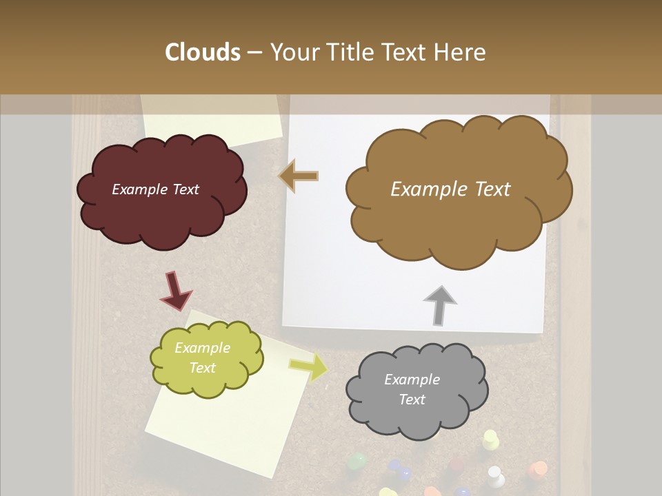 Pushpin Isolated Blank PowerPoint Template